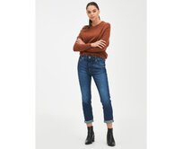 Džíny universal slim boyfriend mid rise Modrá, 24