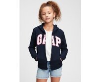 Dětská mikina GAP logo zip Tmavě modrá Modrá, XS