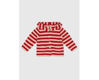Baby pruhovaný svetr Červená, 6-12M