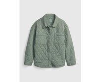 Dětská prošívaná košilová bunda Zelená, M