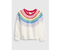 Baby pletený svetr se vzorem Vícebarevný, 3-6M