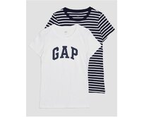Bavlněná trička s logem GAP, 2 ks Vícebarevný, XS