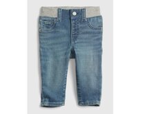 Baby džíny slim organic Modrá, 12-18M