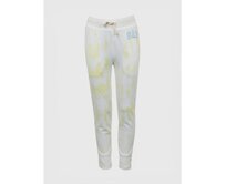 Dětské batikované tepláky s logem Žlutá, S