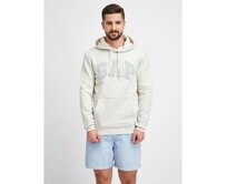 Mikina s logem a kapucí Bílá, XXL