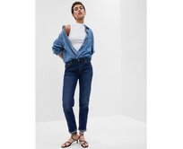 Džíny girlfriend mid rise Modrá, 27