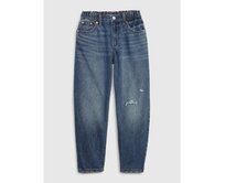 Dětské džíny high rise barrel Modrá, 5