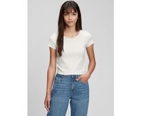 Teen žebrované tričko Bílá, 8