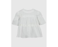 Dětský volánkový top Bílá, L