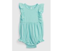 Baby bavlněné body s volánky Modrá, 3-6M