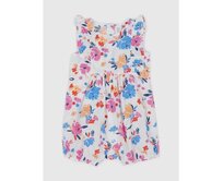 Baby bavlněný overal floral Růžová, 3-6M