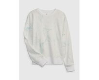 Dětská mikina s jemnou batikou Bílá, S