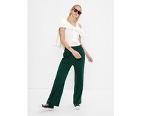 Široké tepláky straight high rise Zelená, S