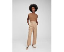 Kalhoty high rise cargo Béžová, 12