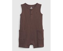 Baby overal s kapsami Hnědá, 0-3M