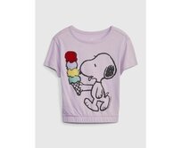 Dětské tričko GAP & Peanuts Snoopy Fialová, 18-24M