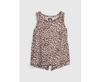 Dětský tílkový top organic leopard Hnědá, 18-24M
