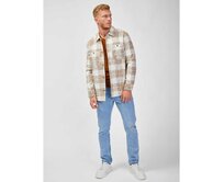 Džíny straight taper logan destroy Modrá, 34X30