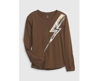 Dětské tričko organic blesk Hnědá, XS