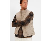 Prošívaná vesta na zip Béžová, L