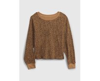 Dětské tričko se vzorem leopard Hnědá, S