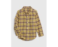 Dětská kostkovaná košile oxford Žlutá, 3YRS