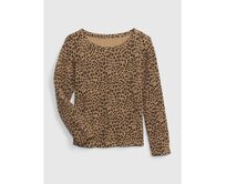 Dětské tričko vzor leopard Hnědá, 18-24M