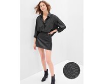 Pruhovaná košile oversized Černá, XS