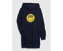 Dětské mikinové šaty GAP & Smiley® Modrá, XS