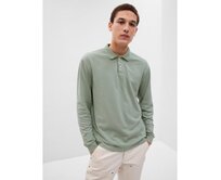 Polo tričko pique dlouhý rukáv Zelená, M