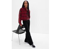 Teen kalhoty velvet boot vintage Černá, 16