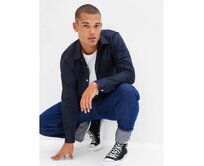 Košile slim poplin stretch Modrá, XS