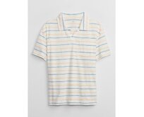 Dětské pruhované polo tričko Bílá, XS
