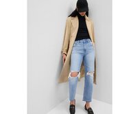 Džíny cheeky straight mid rise Modrá, 25REG