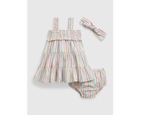 Baby pruhované šaty Vícebarevný, 0-3M