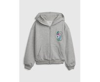 Dětská mikina s květinovým logem Šedá, XXL