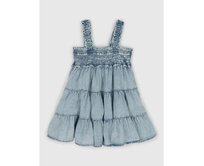 Baby džínové šaty Modrá, 3-6M