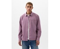 Košile relaxed Fialová, S