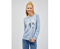 Mikina s logem a rozparky Modrá, XXS