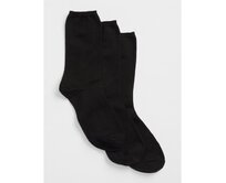 Ponožky basic, 3 páry Černá, onesize