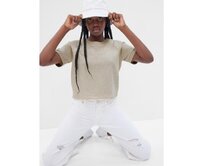 Dětské tričko crop Béžová, S