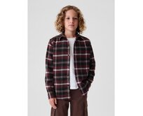 Dětská kostkovaná flanelová košile Červená, M