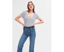 Pruhované tričko Bílá, XXS