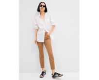 Elegantní kalhoty skinny Hnědá, 2