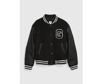 Dětský vlněný bomber Černá, S