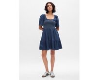 Džínové mini šaty Modrá, XS