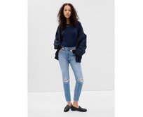Džíny slim vintage high rise Modrá, 25REG