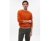 Hladký svetr s kulatým výstřihem Oranžová, XS