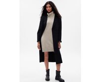 Pletené mini šaty s rolákem Šedá, L