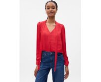 Halenka s výstřihem do V Červená, M